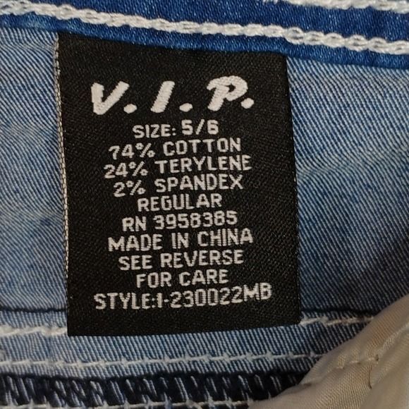 VIP Skinny Jeans Embroidered Functional back Pockets size 5/6 - Picture 4 of 12